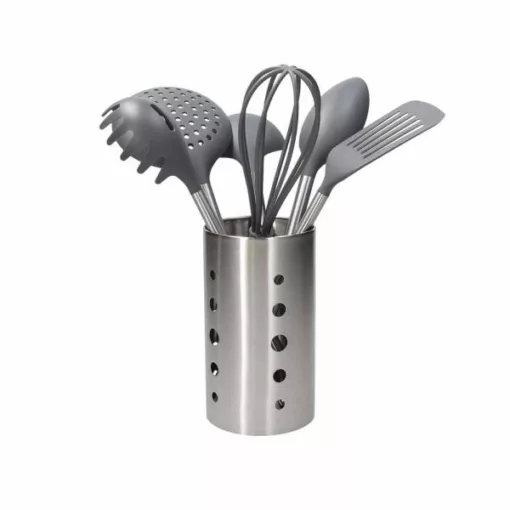 Set 7 pezzi Acciaio Inox e Grigio