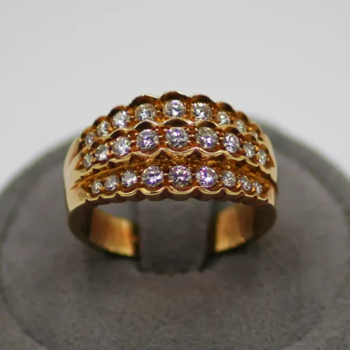 ANELLO CON TRIPLA RIVIERE </br>MPOX 23196
