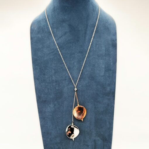 COLLANA ARGENTO 2 ELEMENTI MOSSO </br>GIHX 10333
