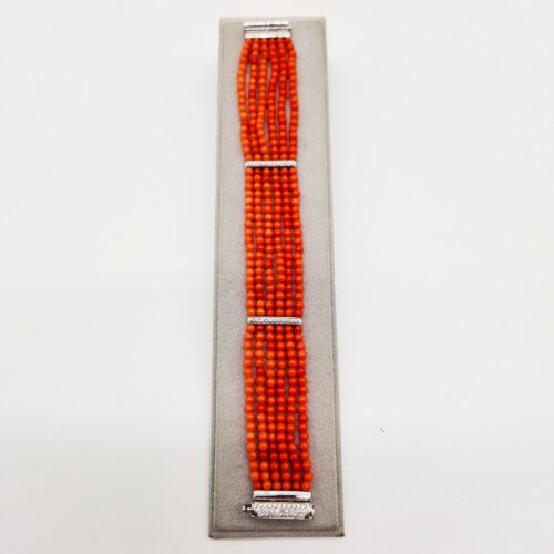 BRACCIALE 6 FILI CORALLO </br> SMOX 4870