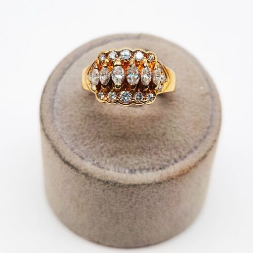 IMPORTANTE ANELLO DIAMANTI E BRILLANTI </br> REOX 159251