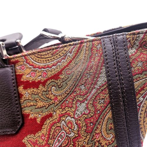 BORSA TOTE ETRO IN TELA E PELLE </br> WEG 230144 - immagine 4